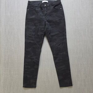 Social Standard Jeans Women 6 Black Camo Ankle Skinny Sanctuary